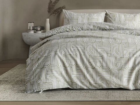 Nola Easy Comforter Nevresim Takımı Çift Kişilik - Adaçayı