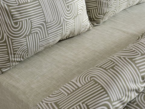 Nola Easy Comforter Nevresim Takımı Çift Kişilik - Adaçayı