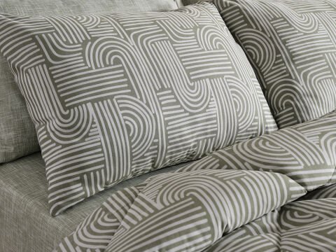 Nola Easy Cotton Comforter Set Çift Kişilik - Adaçayı