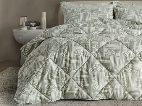 Nola Easy Cotton Comforter Set Çift Kişilik - Adaçayı