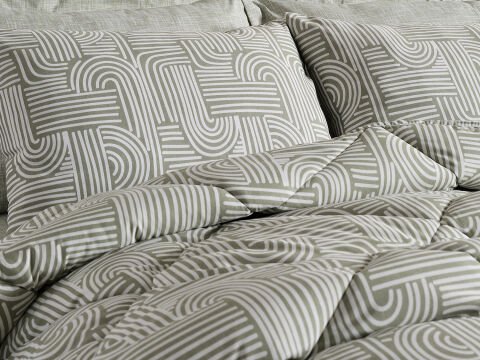 Nola Easy Cotton Comforter Set Çift Kişilik - Adaçayı