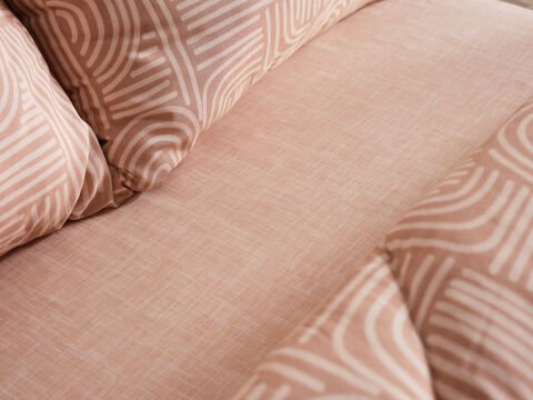 Nola Easy Cotton Comforter Set Çift Kişilik - Cappucino