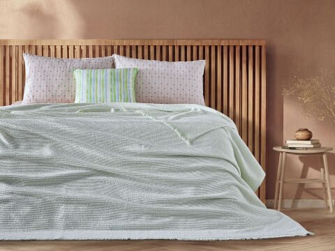 Boho Chic Spring Mina Pike Çift Kişilik - Mint Yeşili