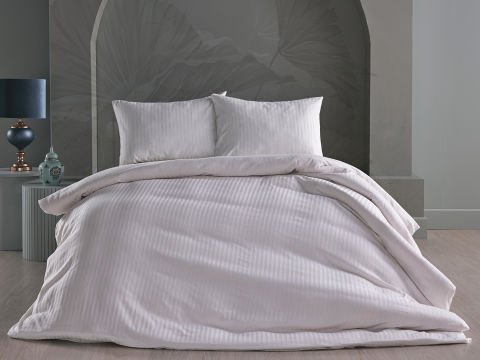 Saten Artline Nevresim Takımı Çift King Size - Beyaz