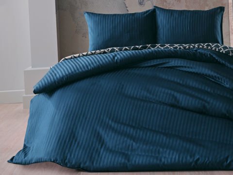 Saten Artline Nevresim Takımı Çift King Size - Mavi