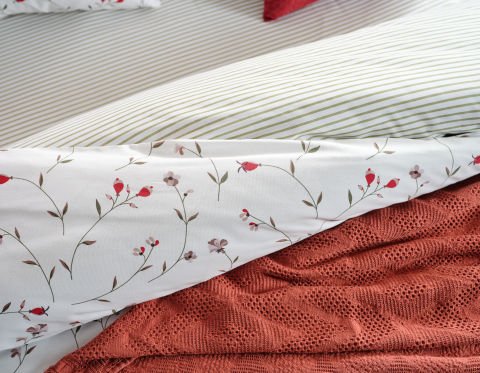 Ranforce Nevresim Takımı Elegan Çift King Size - Beyaz