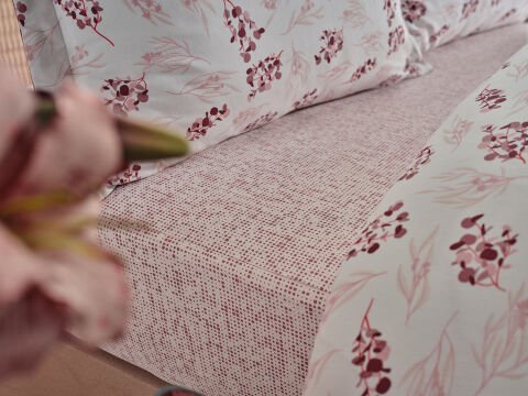 Multi Selection Nevresim Takımı + Yatak Örtüsü Diador Çift Kişilik - Bordo