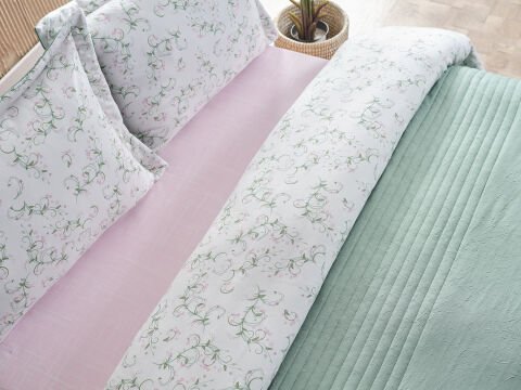 Multi Selection Nevresim Takımı + Yatak Örtüsü Diador Tek Kişilik - Yeşil