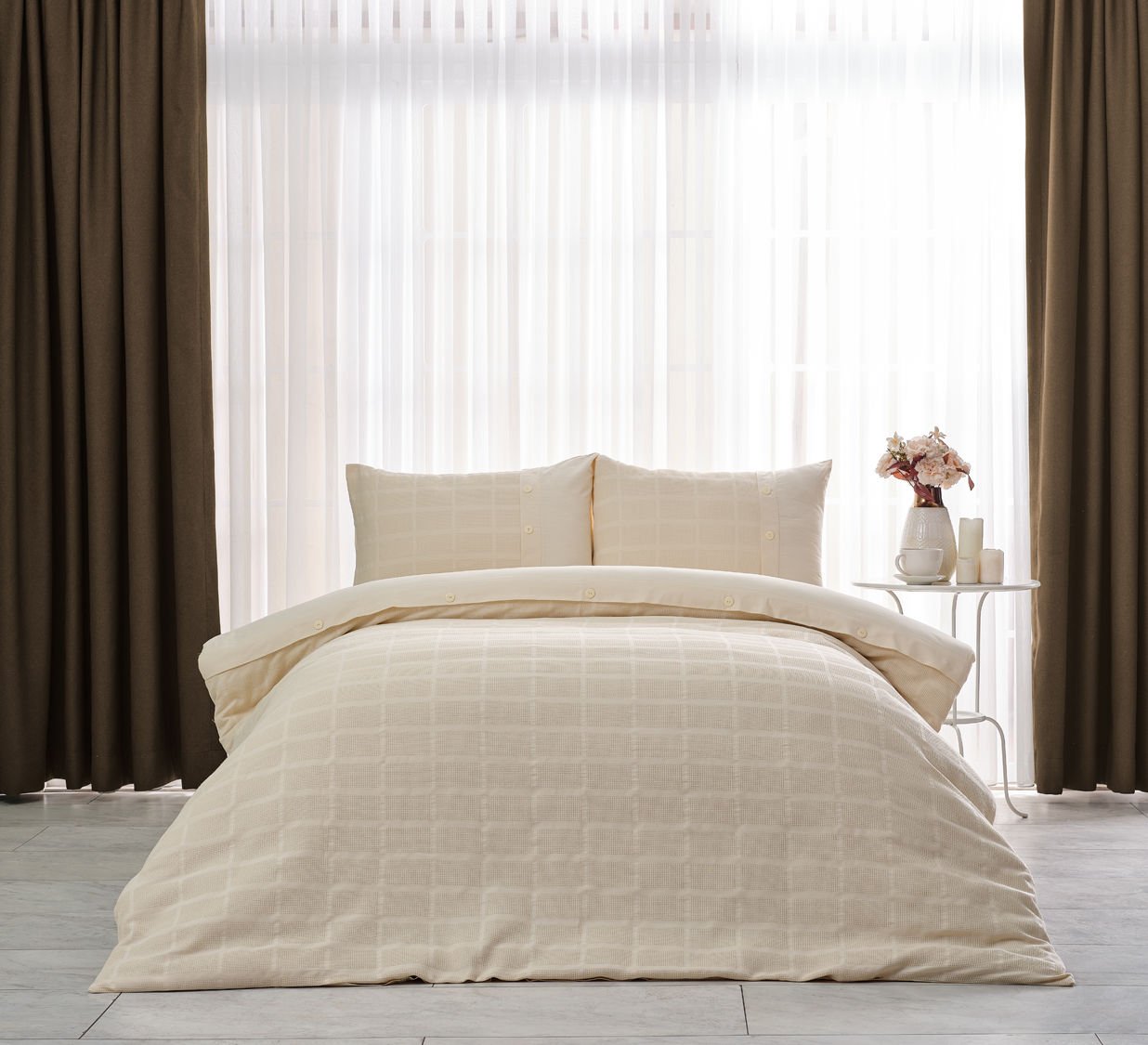 Multi Selection Çok Amaçlı Set Gloria Tek King Size - Bej