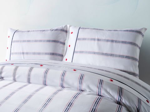 Marine Nevresim Takımı Meridian Tek King Size - Beyaz