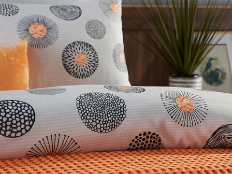 Polycotton Pamuklu Nevresim Takımı Cosmos Çift Kişilik - Gri