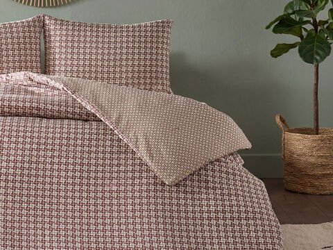 Easy Cotton Nevresim Takımı Harmony Capri Tek Kişilik - Bordo