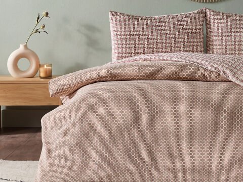 Easy Cotton Nevresim Takımı Harmony Capri Tek Kişilik - Bordo