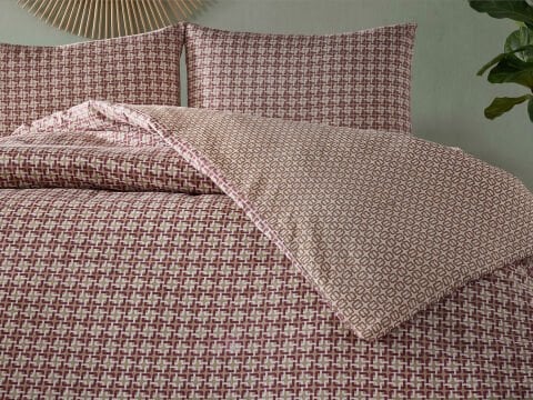 Easy Cotton Nevresim Takımı Harmony Capri Tek Kişilik - Bordo