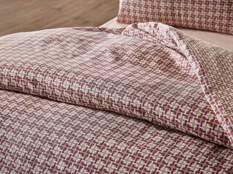Easy Cotton Nevresim Takımı Harmony Capri Tek Kişilik - Bordo