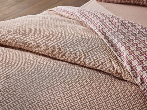 Easy Cotton Nevresim Takımı Harmony Capri Tek Kişilik - Bordo