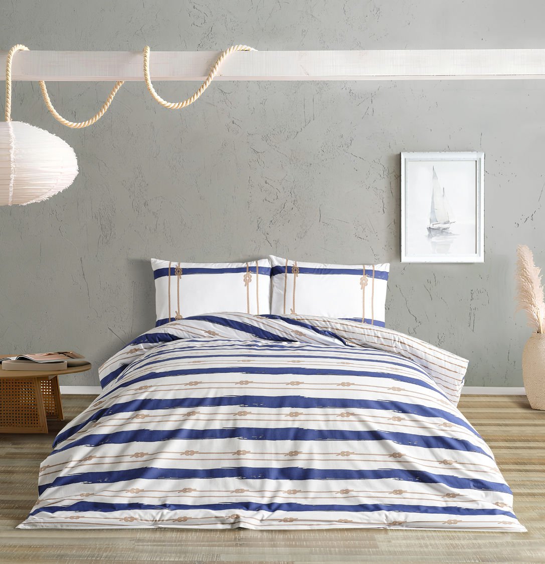 Marine Nevresim Takımı Serene Tek King Size - Beyaz