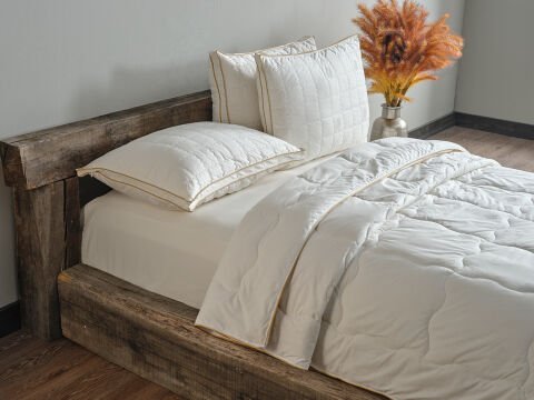 Yün Yorgan Tek King Size - Ekru
