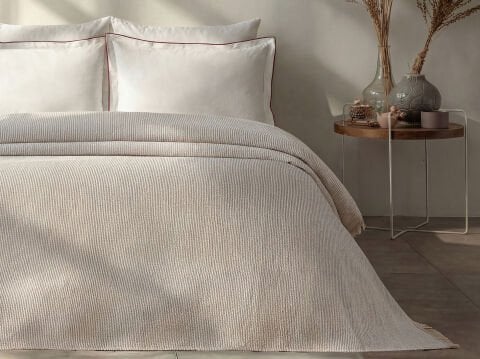 Luxury Mina Pike Tek Kişilik - Bej