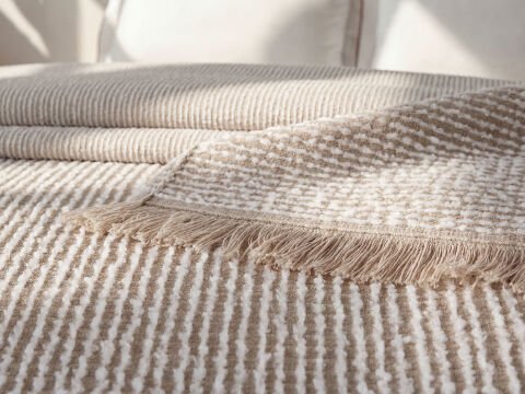 Luxury Mina Pike Tek Kişilik - Bej