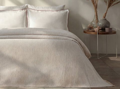 Luxury Mina Pike Çift Kişilik - Bej