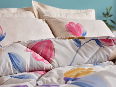 Easy Cotton Tulips Comforter Set Çift Kişilik