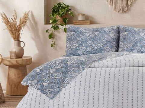 Akdeniz Easy Cotton Nevresim Takımı Firenze Tek Kişilik - Mavi
