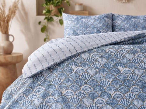 Akdeniz Easy Cotton Nevresim Takımı Firenze Çift Kişilik - Mavi