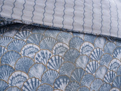 Akdeniz Easy Cotton Nevresim Takımı Firenze Çift Kişilik - Mavi