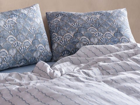 Akdeniz Easy Cotton Nevresim Takımı Firenze Çift Kişilik - Mavi