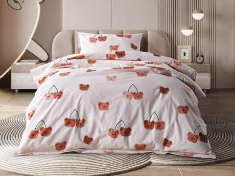 Ranforce Joyful Bearberry Nevresim Takımı Çift Kişilik