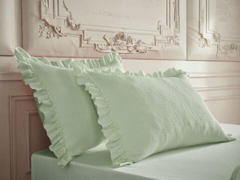 Romance Lumella Yatak Örtüsü Çift Kişilik - Mint Yeşili