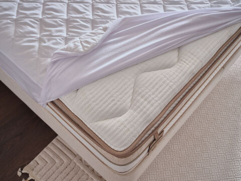 Comfyline Sıvı Geçirmez Fitted Alez 90 x 200 cm - Beyaz