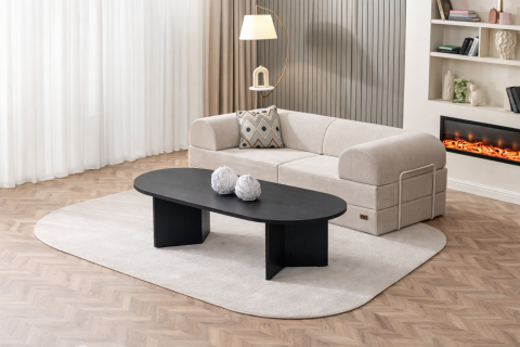 Bohem Vetra Orta Sehpa Wood Siyah