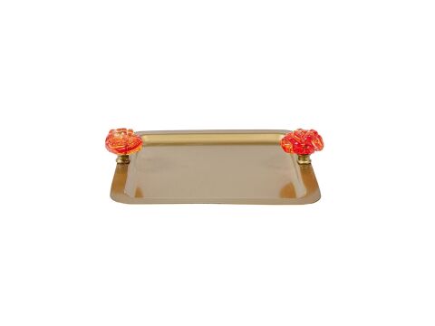 Marietta Gold Metal Dekoratif Tepsi Standart