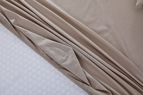 Colourful Fitted Çarşaf Çift King Size - Bej