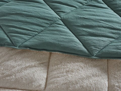 Double Comfort Uyku Paketi Tek Kişilik - Ekru - Yeşil