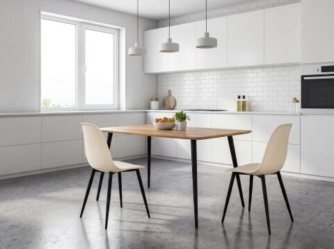 Mila 2+1 Mutfak Masa Takımı 60x80 cm - Meşe