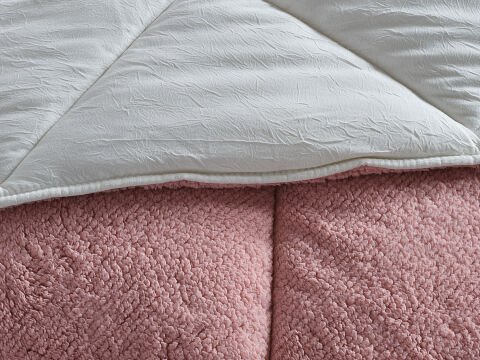 Double Comfort Uyku Paketi Tek Kişilik - Gül Kurusu - Ekru