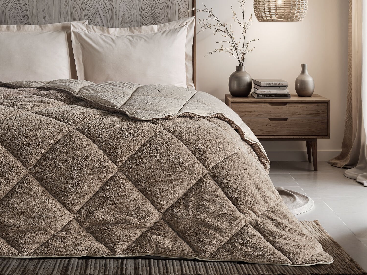 Double Comfort Uyku Paketi Tek Kişilik - Vizon - Bej