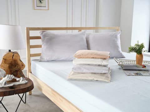 New Cotton Çarşaf Çift King Size - Krem