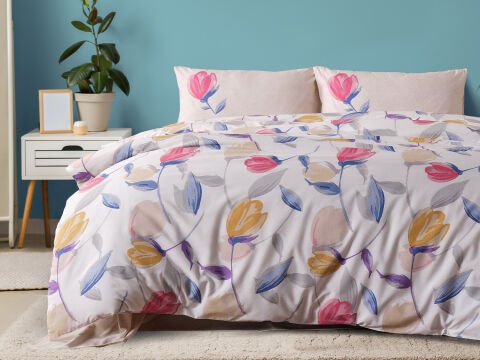 Easy Cotton Nevresim Takımı Tulips Tek Kişilik
