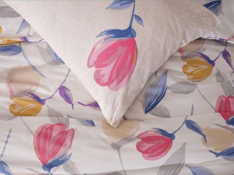 Easy Cotton Nevresim Takımı Tulips Tek Kişilik