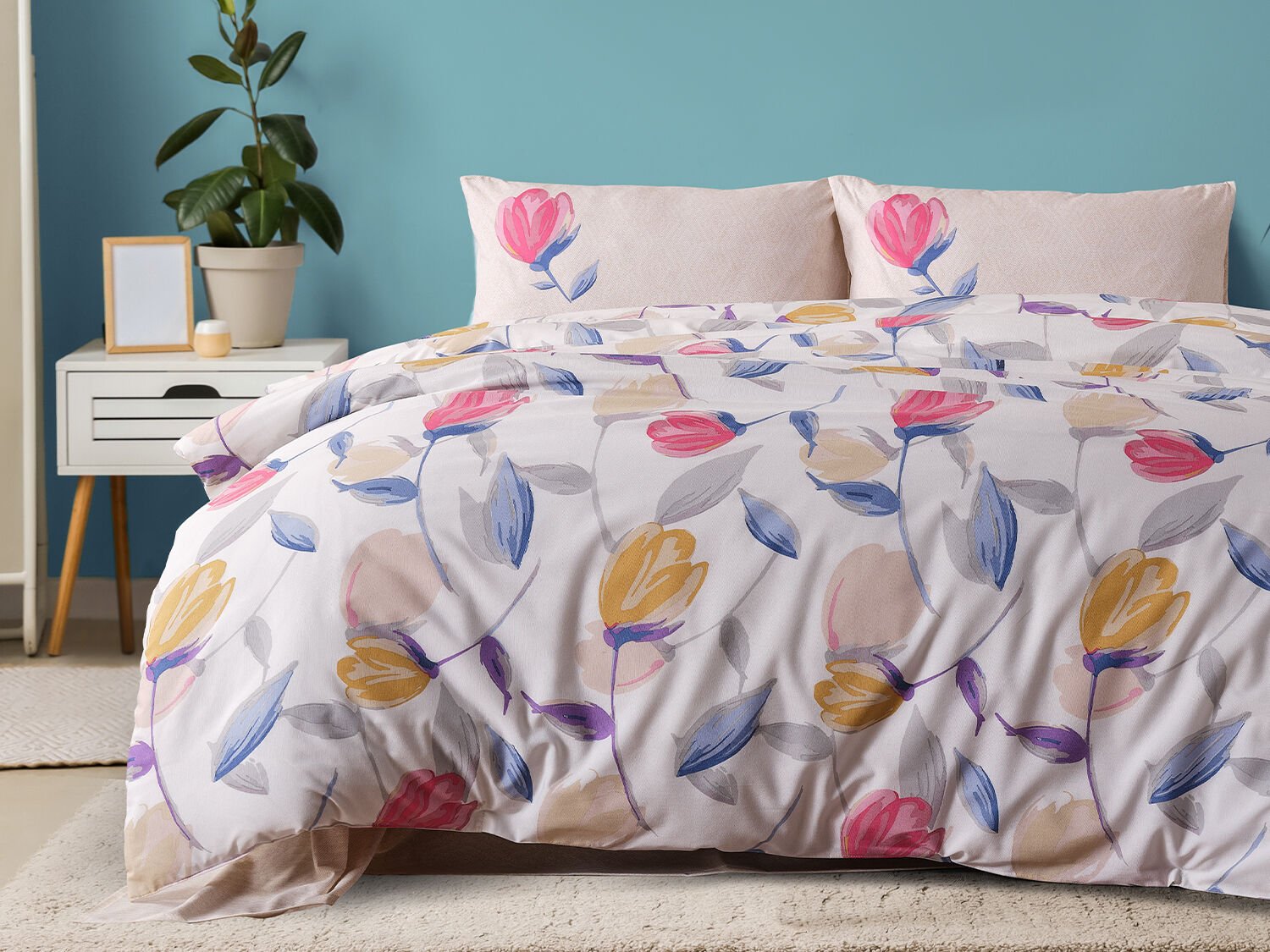 Easy Cotton Nevresim Takımı Tulips Çift Kişilik