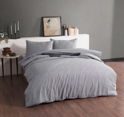 Pure Line Nevresim Takımı Çift Kişilik - Gri