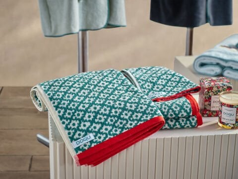 Leris Bouquet Jakarlı Yüz Havlusu