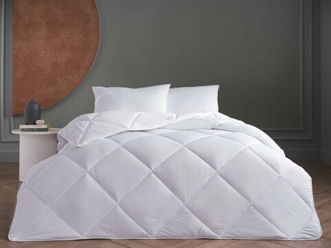 White Line Microfiber Yorgan Tek Kişilik - Beyaz