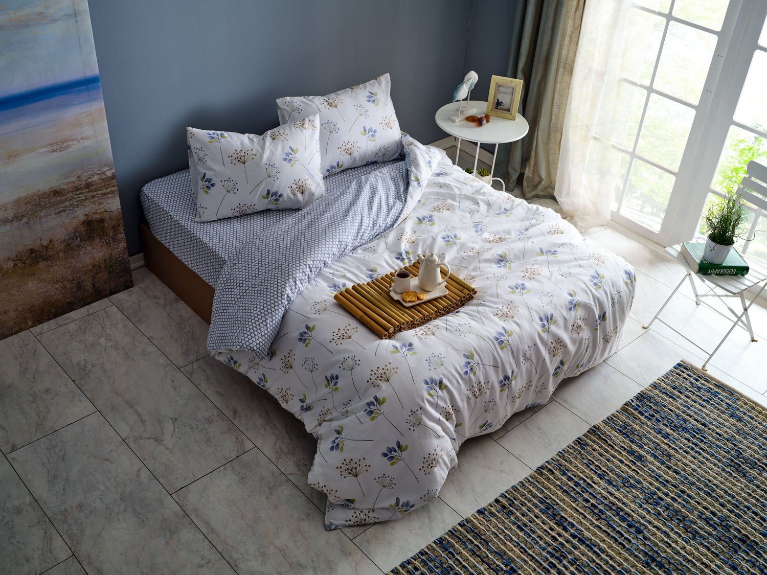 Easy Cotton Nevresim Takımı Flourish Tek Kişilik - Krem