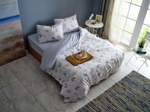 Easy Cotton Nevresim Takımı Flourish Tek Kişilik - Krem