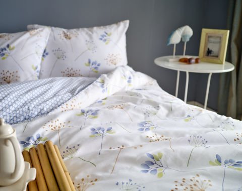 Easy Cotton Nevresim Takımı Flourish Tek King Size - Krem